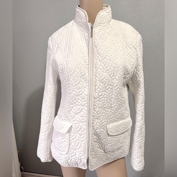 Gallery Jackets & Blazers - Gallery White quilted Lightweight Jacket size large
